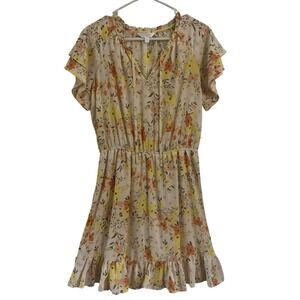LC Lauren Conrad Floral Ruffle Mini Dress - Women's Size Medium